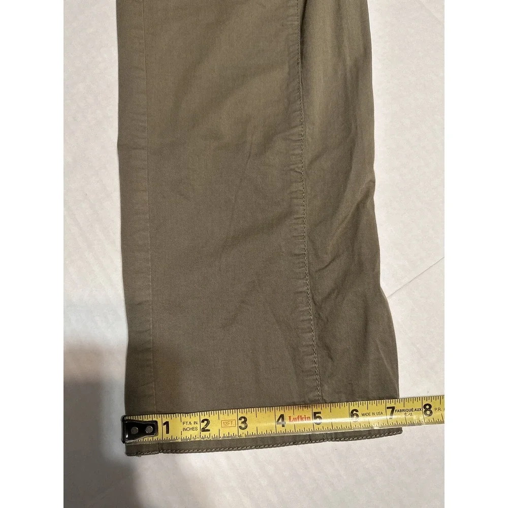 Chico's Khaki Green Straight Leg Pants Size 10 (1.5) Zip‎ Pockets Casual - Picture 9 of 9